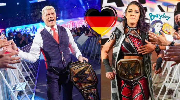 Cody Rhodes und Bayley sind auf dem Weg nach Deutschland / Fotos: (c) 2024 WWE